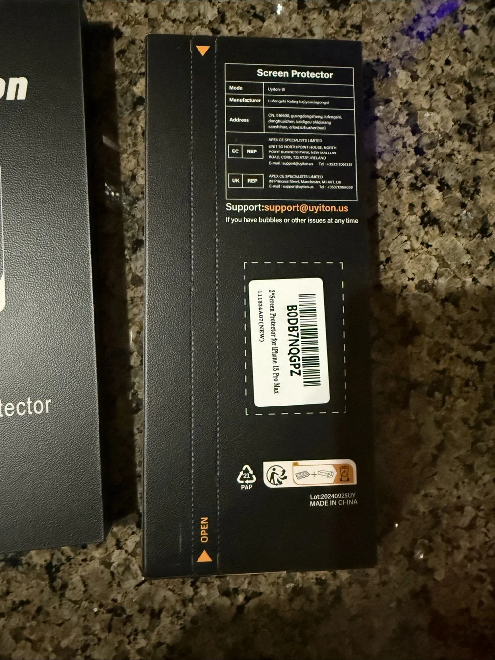 Uyiton Screen Protector for iPhone 15 Pro Max
